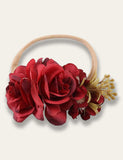 Colorful Simulated Flower Elastic Headband - Bebehanna