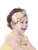 Colorful Simulated Flower Elastic Headband - Bebehanna