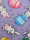 Easter Bunny Egg Printed Sleeveless Pleated Dress - Bebehanna