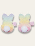 Easter Rainbow Bunny Hair Clip - Bebehanna