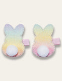 Easter Rainbow Bunny Hair Clip