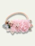 Floral Pearl Tulle Headband - Bebehanna