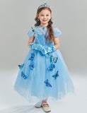 Frozen Elsa Princess Butterfly Mesh Dress - Bebehanna