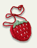 Knitted Strawberry Crossbody Bag