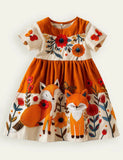 Multi Fox Appliqué Dress