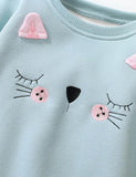 Mouse Embroidered Fleece Sweater - Bebehanna