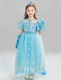 Princess Elsa Mesh Party Dress