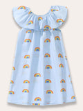 Rainbow Printed Sleeveless Dress - Bebehanna