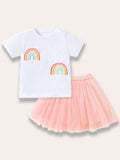 Rainbow Tulle Skirt Set - Bebehanna