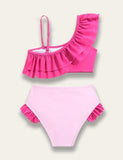 Ruffled Flamingo Print Swimsuit - Bebehanna