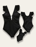 Solid Color Simple Family Matching Swimsuit