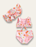Summer Multi-color Fresh Printed Swimsuit