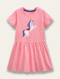 Unicorn Appliqué Dress - Bebehanna