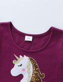 Unicorn Sequined Embroidered Mesh Dress - Bebehanna