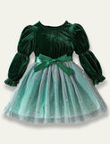 Velvet Gradient Tulle Princess Dress - Bebehanna