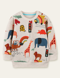 Animal Printed Long Sleeve Sweatshirt