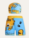 Animal Swimming Shorts + Swimming Cap - Bebehanna