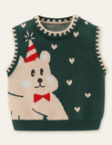 Birthday Bear Sweater Vest - Bebehanna