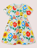 Blossoms Print Jersey Dress - Bebehanna
