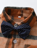 Bow Tie Gentleman Plaid Shirt Party Set - Bebehanna