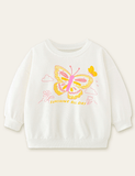 Fjärilstryckt långärmad T-shirt