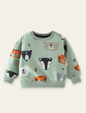 Cartoon Animal Printed Sweatshirt - Bebehanna