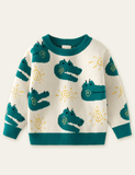 Cartoon Crocodile Long Sleeve Sweater - Bebehanna
