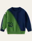 Cartoon Dinosaur Crocodile Pattern Sweater - Bebehanna