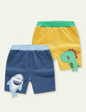 Cartoon Dinosaur Knitted Shorts - Bebehanna