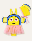 Cartoon Fish Cute Swimsuit + Swimming Cap - Bebehanna