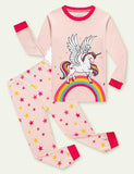 Cartoon-Regenbogen-Einhorn-Mädchenpyjama