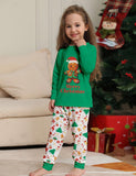 Christmas Cartoon Gingerbread Man Cute Printed Family Matchting Pajamas - Bebehanna