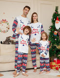 Pijamale de familie asortate cu scrisoare de desene animate de Crăciun