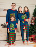 Christmas Cartoon Tyrannosaurus Printed Family Matchting Pajamas