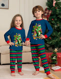 Christmas Cartoon Tyrannosaurus Printed Family Matchting Pajamas - Bebehanna