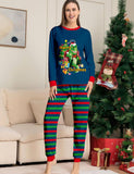 Christmas Cartoon Tyrannosaurus Printed Family Matchting Pajamas - Bebehanna