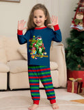 Christmas Cartoon Tyrannosaurus Printed Family Matchting Pajamas - Bebehanna