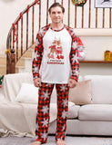 Christmas Elk Plaid Printed Family Matching Pajamas - Bebehanna