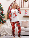 Christmas Elk Plaid Printed Family Matching Pajamas - Bebehanna