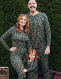 Jul fjädertryck Familj matchande pyjamas