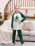 Christmas Tree Plaid Letters Printed Family Matching Pajamas - Bebehanna