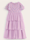 Clearance Sale - Tulle Embroidered Party Dress - Bebehanna