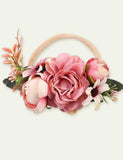 Colorful Artificial Flower Nylon Elastic Ribbon