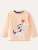 Crab an Unicorn gedréckt Long Sleeve T-Shirt