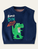 Crocodile Appliqué Sweater Vest