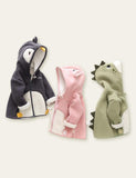 Cute Animal Cartoon Zipper Hooded Coat