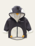Cute Animal Cartoon Zipper Hooded Coat - Bebehanna