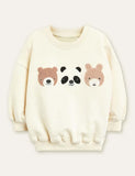 Cute Bear Sweatshirt + Polka Dot Printed Leggings - Bebehanna
