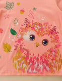 Cute Owl Printed Long Sleeve T-shirt - Bebehanna
