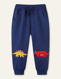 Pantalon de sport à appliqué dinosaure